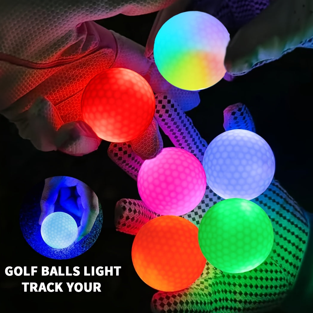 Caiton – Pack de 6 balles de golf LED avec capteur | Balles de golf lumineuses | Pour le golf de nuit, les fêtes et les idées de cadeaux
