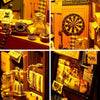 Bureau de Détective DIY Miniature – Ensemble de Puzzle 3D avec Éclairage pour Hobbyistes Créatifs
