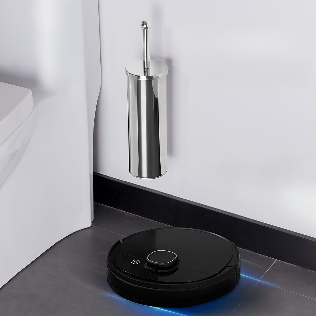 Brosse de Toilette avec Long Manche et Support Hygiénique – Durable et Élégant