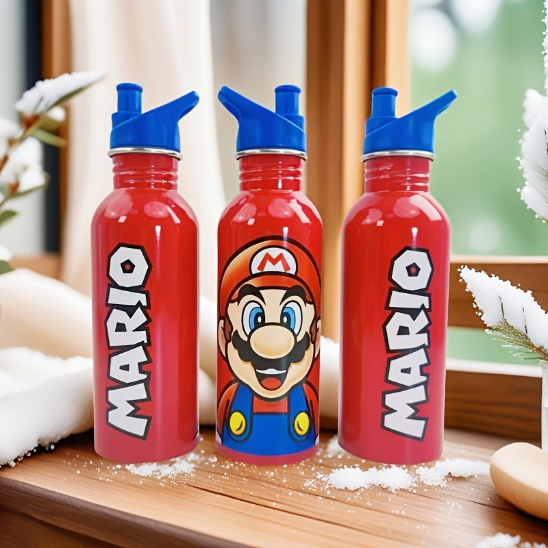 Super Mario Bouteille d'Eau - Bouteille Isotherme en Acier Inoxydable avec Bouchon pour Enfants