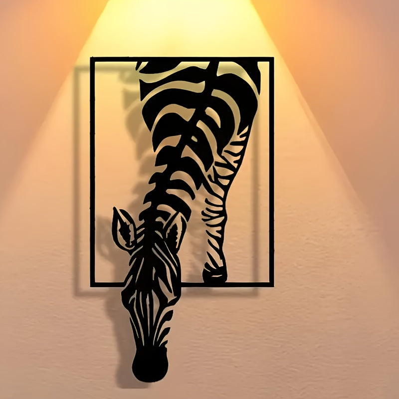 Décoration Murale Silhouette de Zèbre - Élégance Stylée pour Votre Espace