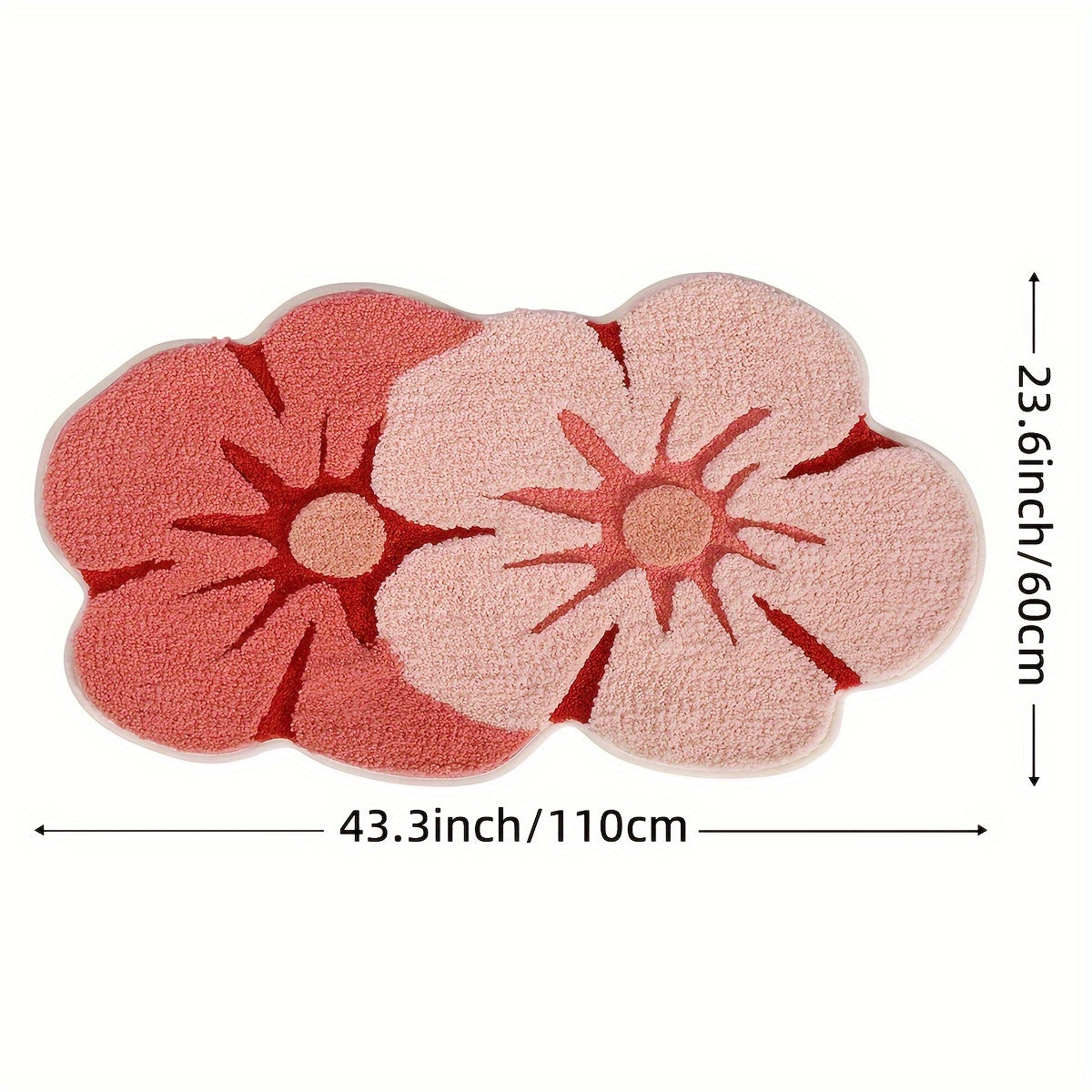 Tapis de Salle de Bain Fleurs Douces – Absorbant et Doux pour un Confort Supplémentaire