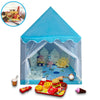 Tente de Jeu pour Enfants – Maison de Princesse Bleue Joyeuse avec Ensemble de Jeu de Burger pour des Heures de Plaisir