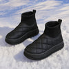 Bottes de Neige d'Hiver Montantes pour Femmes – Design Matelassé avec Isolation et Semelle en Caoutchouc Antidérapante