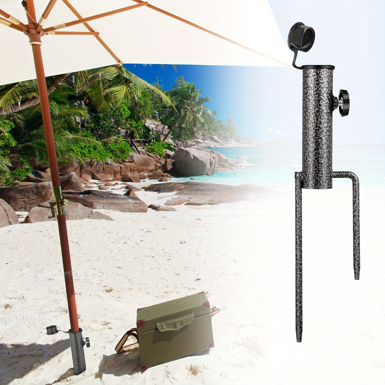 Socle de Parasol Portable et Réglable – Stabilité en Acier Robuste