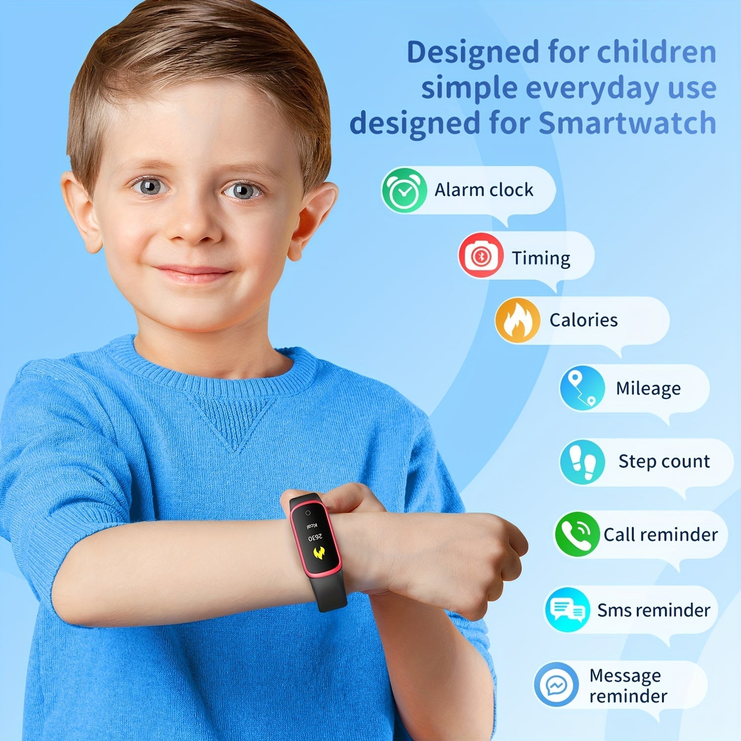 ActiveKid Slim Montre - Pour Enfants avec Compteur de Pas et de Calories