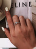 Bague en reptile en platine argenté