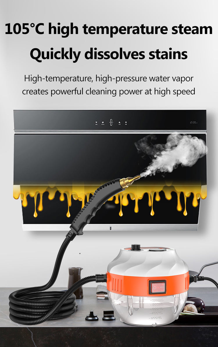 2800W NETTOYEUR À VAPEUR HAUTE PRESSION - APPAREIL DOMESTIQUE POUR CUISINE ET VOITURE