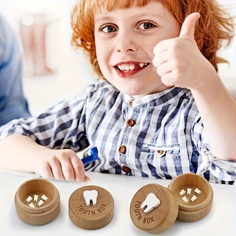 Boîte de Fée des Dents pour Enfants - Boîte à Dents en Bois en Souvenir