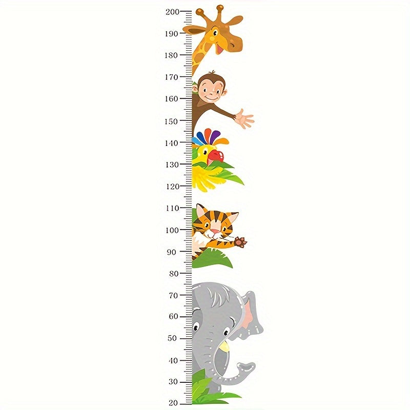 Autocollants Muraux Animaux - Mesure de Croissance Ludique pour Enfants