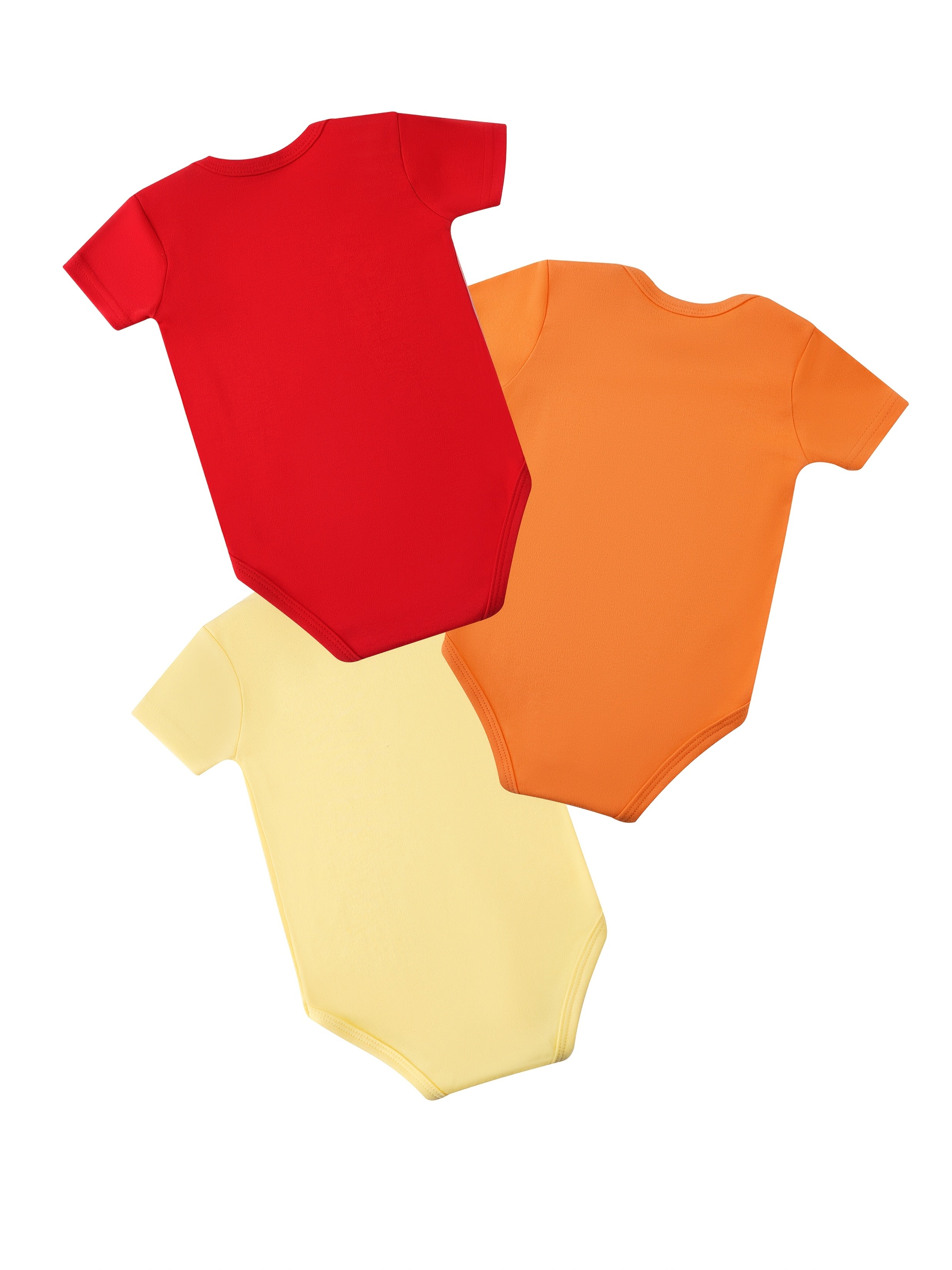 3-Pack Bodies Bébé – Coton Doux avec Impressions Alimentaires Ludiques
