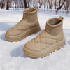 Bottes de Neige d'Hiver Montantes pour Femmes – Design Matelassé avec Isolation et Semelle en Caoutchouc Antidérapante