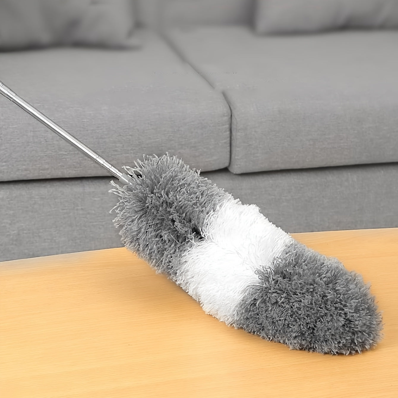LuxeDust Duster en Microfibre Télescopique | Nettoyez sans effort les espaces élevés avec un outil réutilisable et lavable pour un éclat ultime