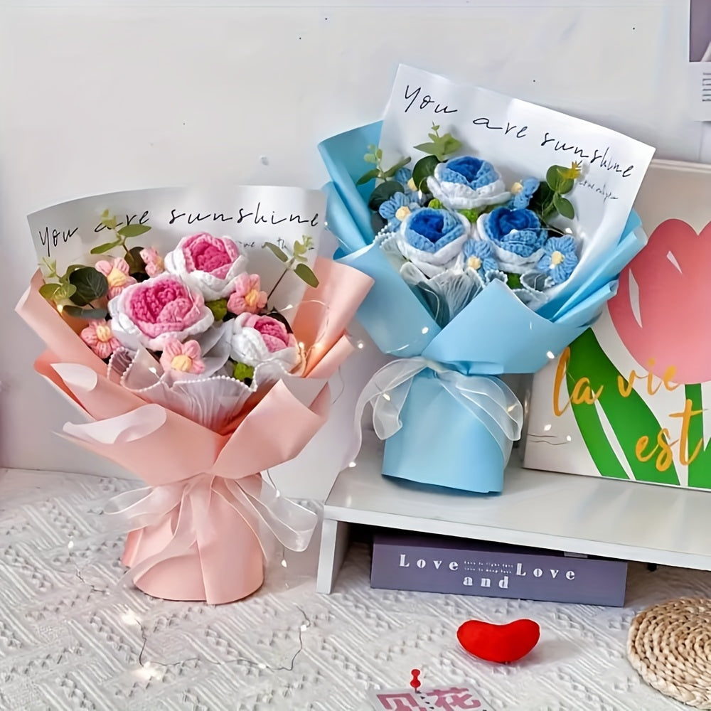 Bouquet de Fleurs au Crochet Fait Main – Le Cadeau Parfait pour la Fête des Mères