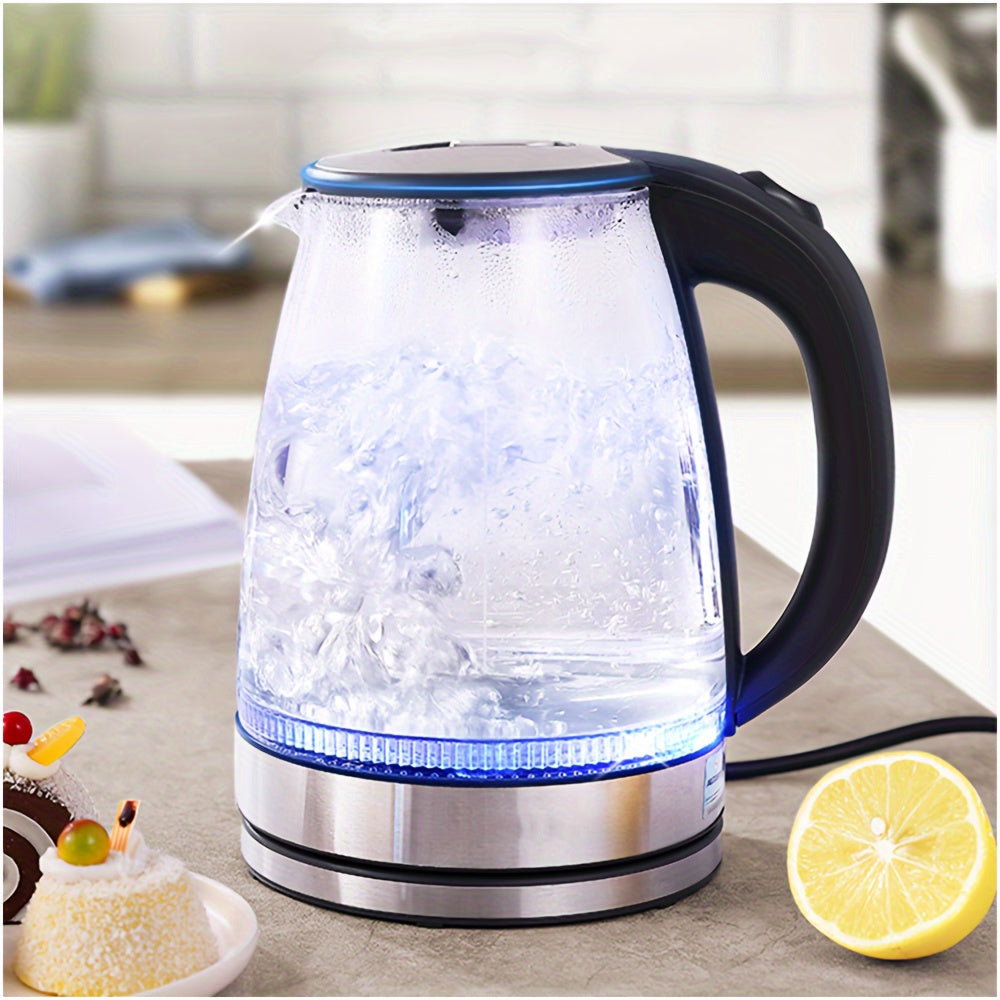 Bouilloire Électrique en Verre Luxe AquaElegance | Ébullition rapide de 2L avec lumière LED, arrêt automatique et protection contre la cuisson à sec pour une utilisation sûre et élégante en cuisine