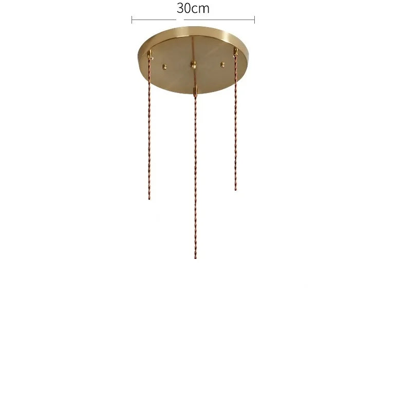 Suspension LED Design Nordique | Éclairage en verre coloré et cuivre pour chambre, salon & bar