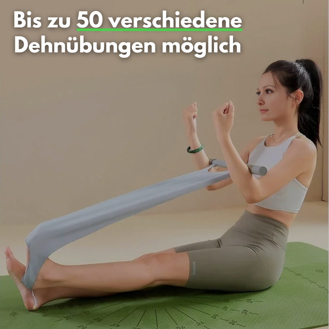 Bande élastique d'entraînement avec poignées et sangles de pied – FlexiStretch Trainer