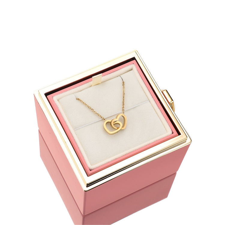 Boîte de Fleurs d'Amor – Rose Éternelle avec Gravure pour la Saint-Valentin