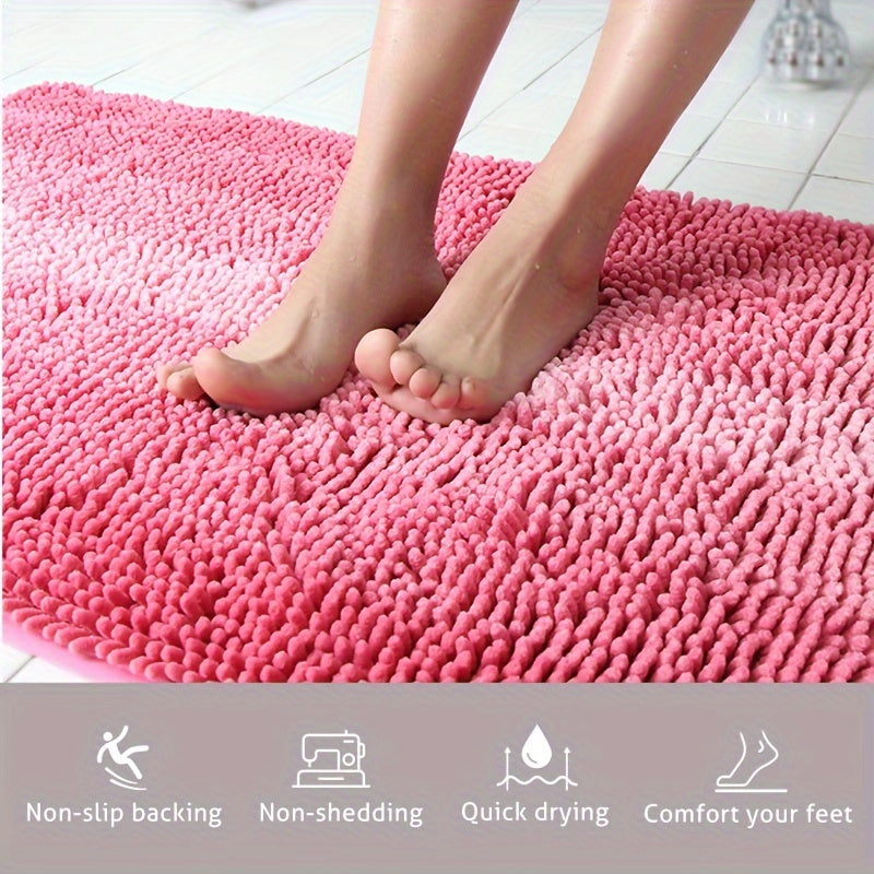 Tapis de Bain en Chenille – Luxe et Confort pour la Salle de Bain et l'Entrée