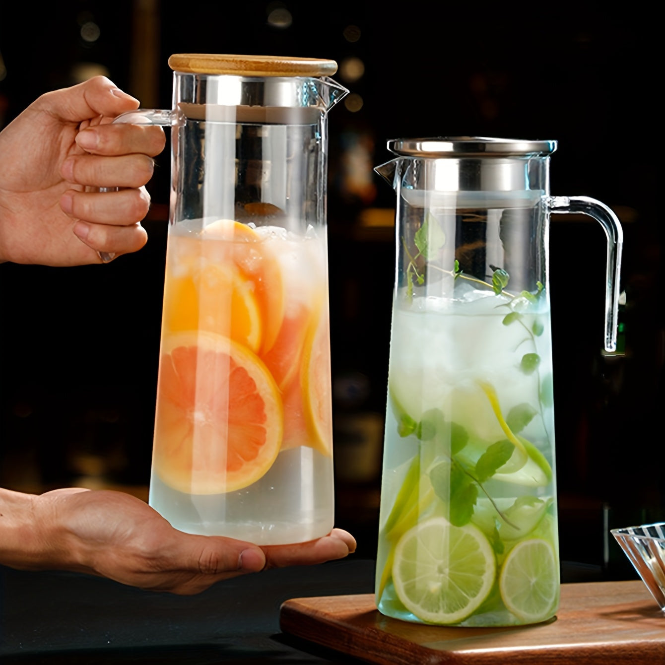 AquaElegance Carafe de Luxe avec Couvercle | Ustensiles de boisson durables et élégants pour un usage quotidien