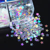 12 Couleurs Étoiles Sequins – Sequins Pailletés dans une Longue Boîte pour DIY et Scrapbooking