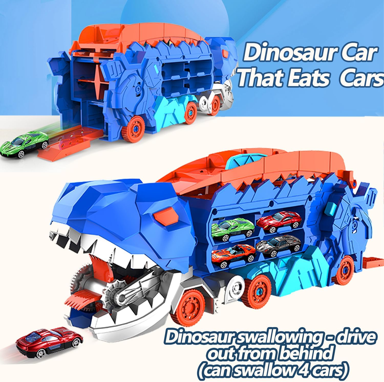 Transporteur Dino Ville - Piste de Course & Camion Transformable