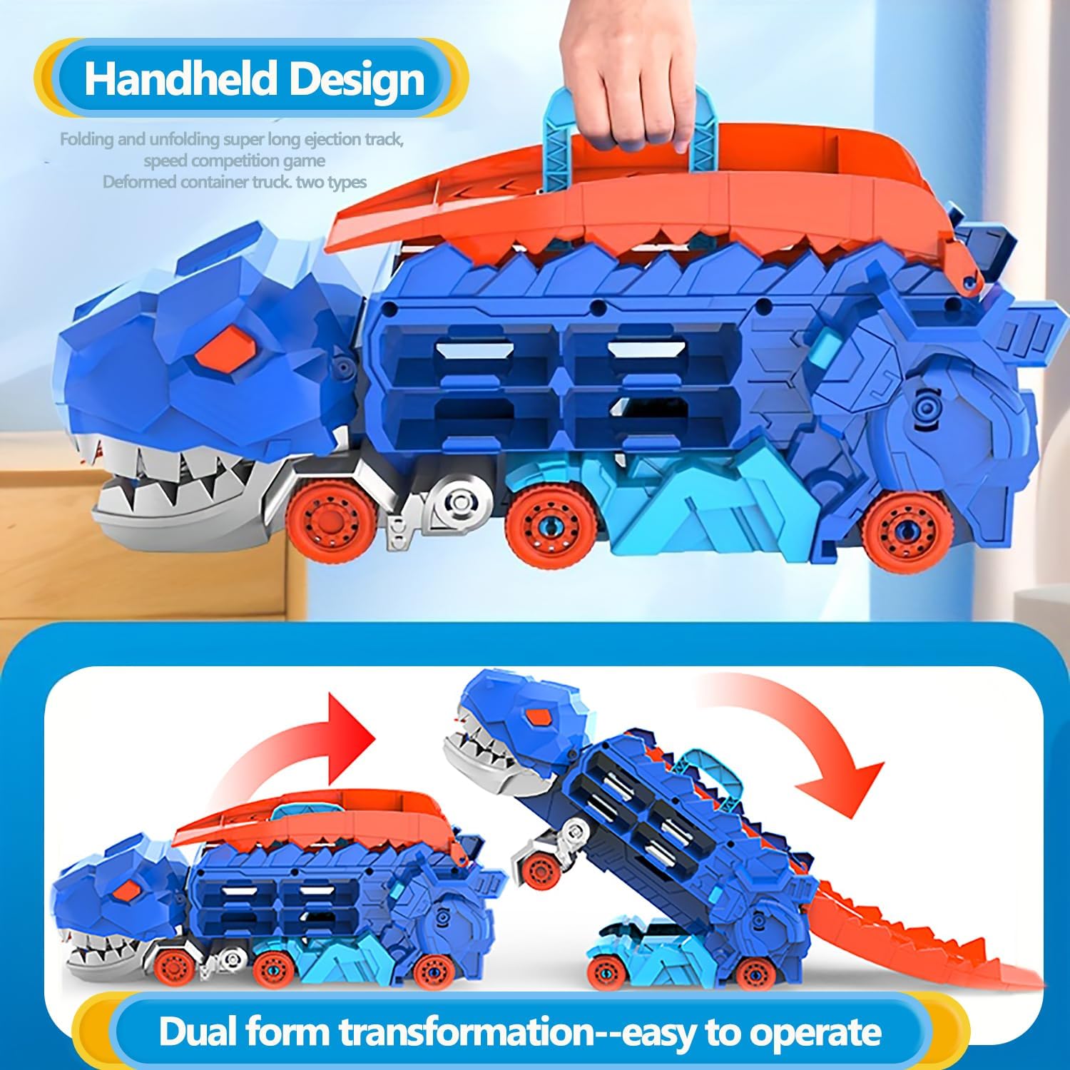 Transporteur Dino Ville - Piste de Course & Camion Transformable