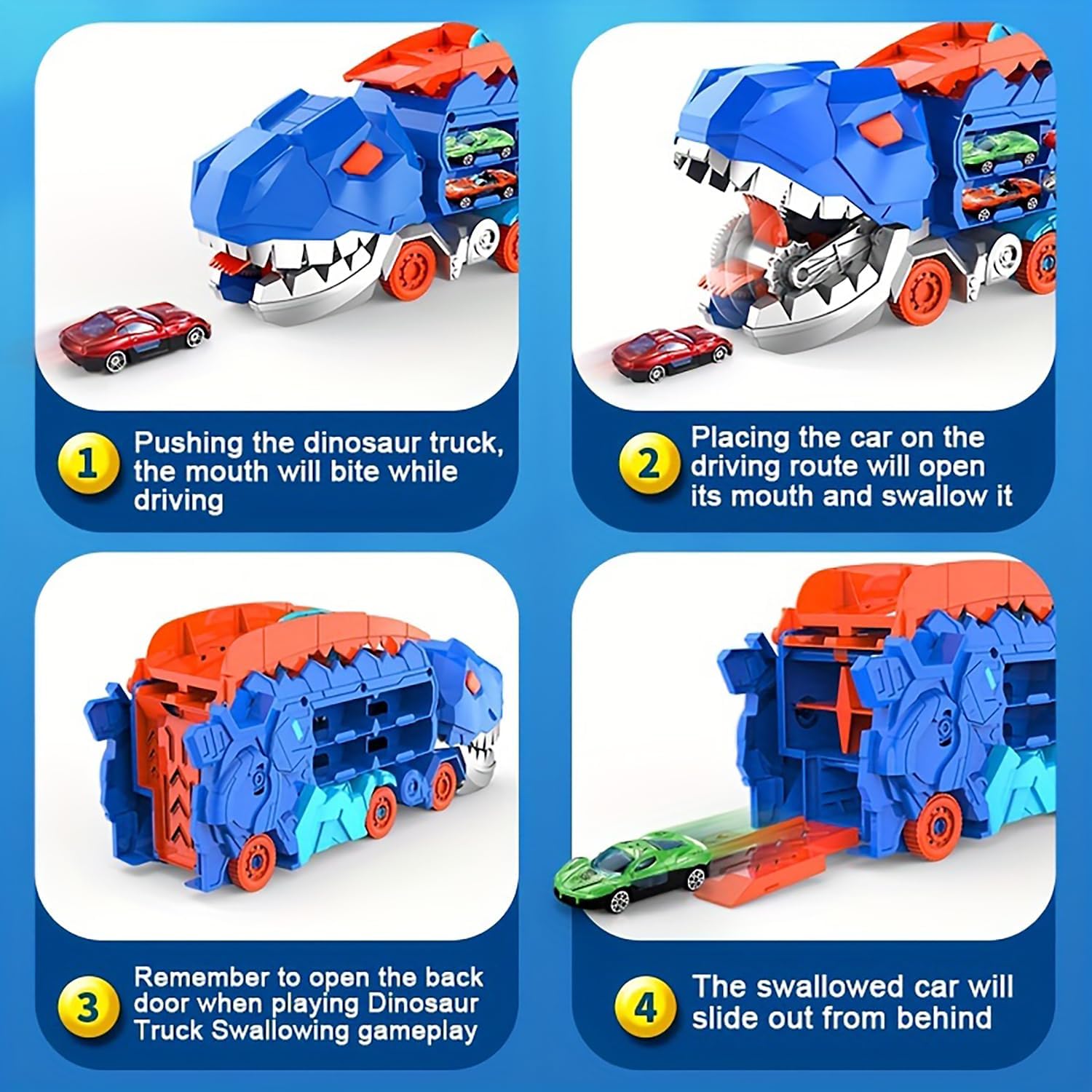 Transporteur Dino Ville - Piste de Course & Camion Transformable