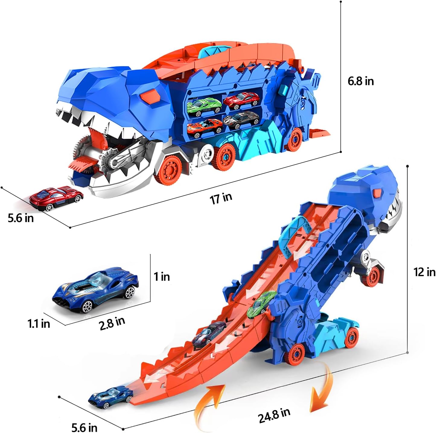 Transporteur Dino Ville - Piste de Course & Camion Transformable