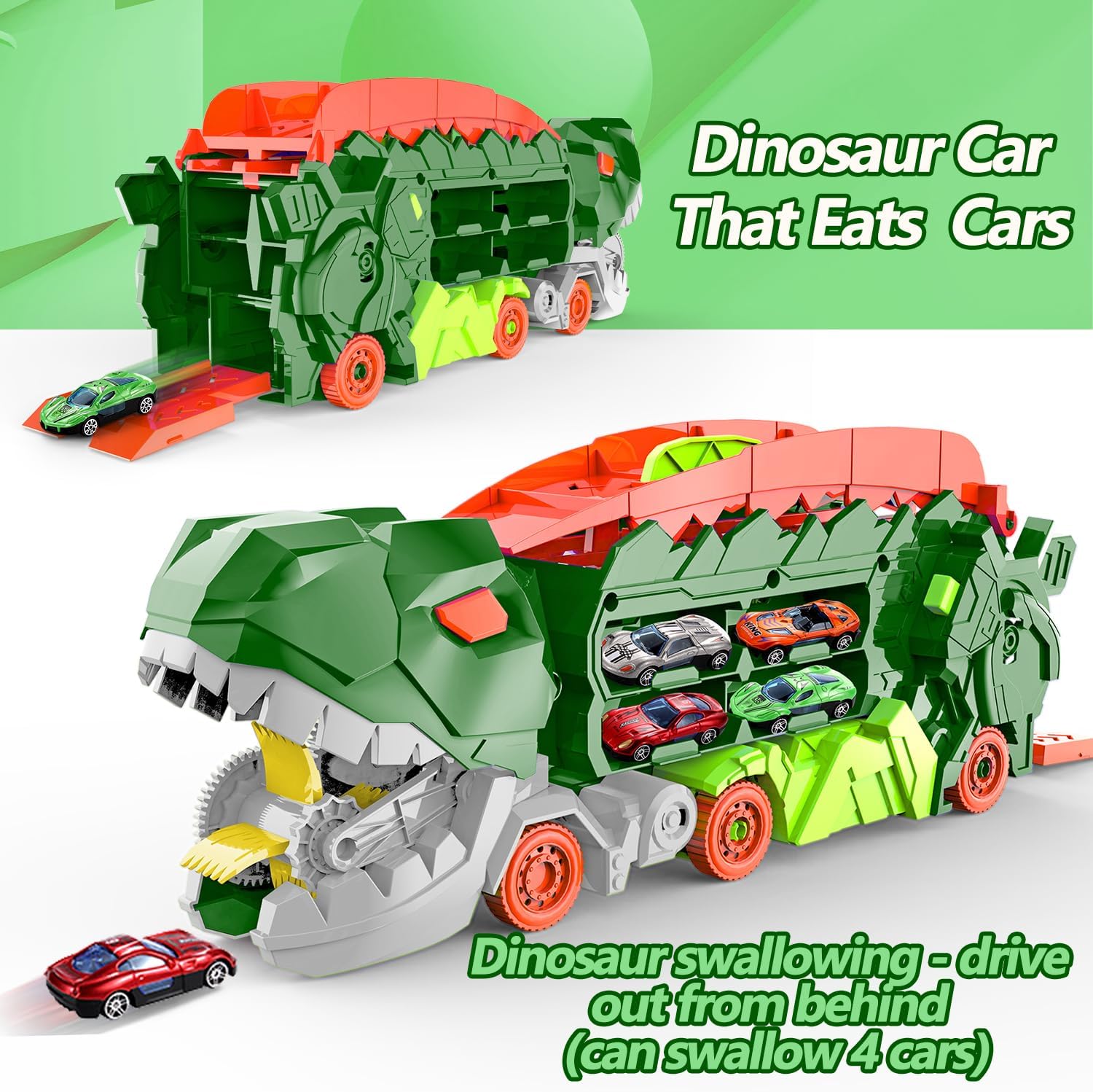 Transporteur Dino Ville - Piste de Course & Camion Transformable