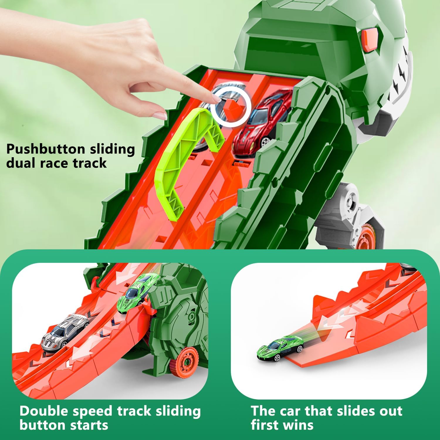 Transporteur Dino Ville - Piste de Course & Camion Transformable