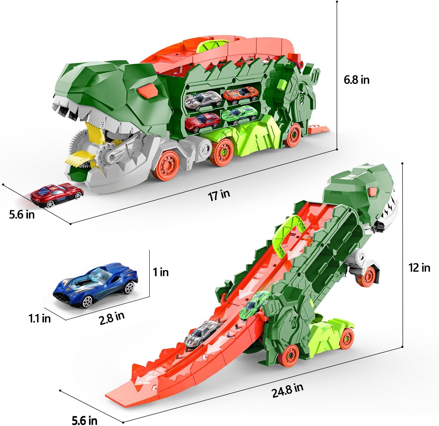 Transporteur Dino Ville - Piste de Course & Camion Transformable