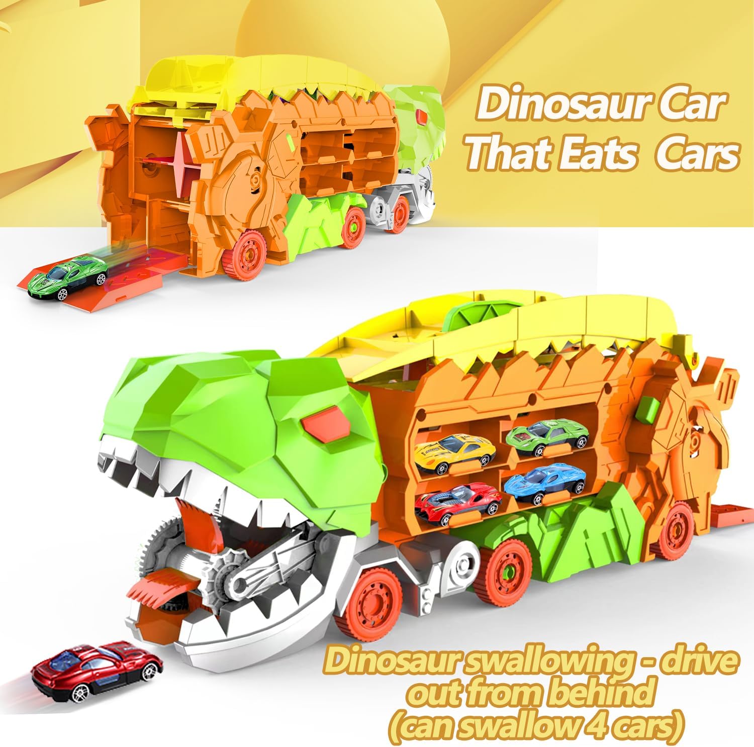 Transporteur Dino Ville - Piste de Course & Camion Transformable
