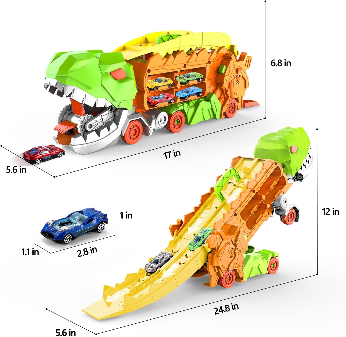 Transporteur Dino Ville - Piste de Course & Camion Transformable