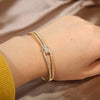 Bracelet en cristal nœud d'or