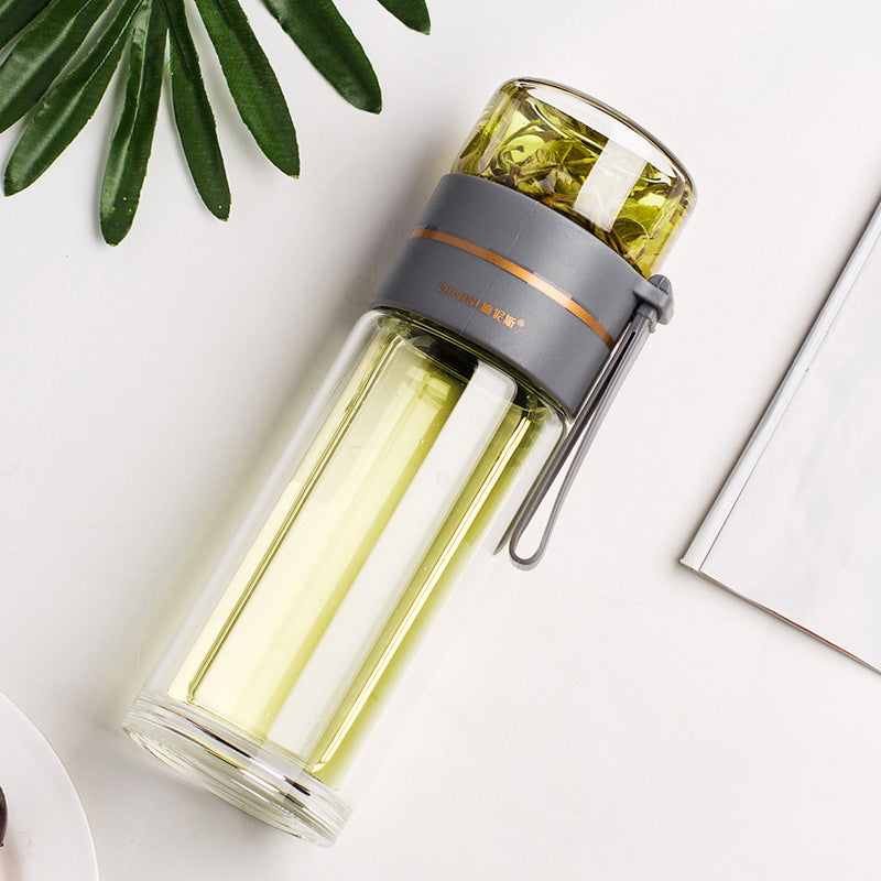 Bouteille en verre à double paroi avec infuseur à thé - PureBrew