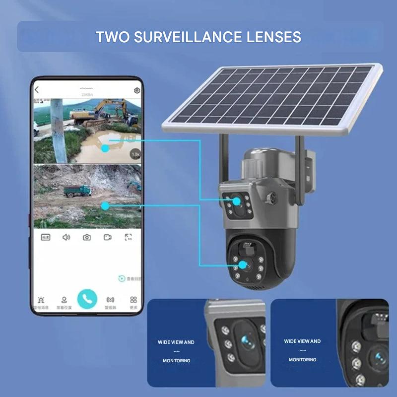 Caméra de sécurité sans fil 4K avec panneau solaire – DualGuard 4K
