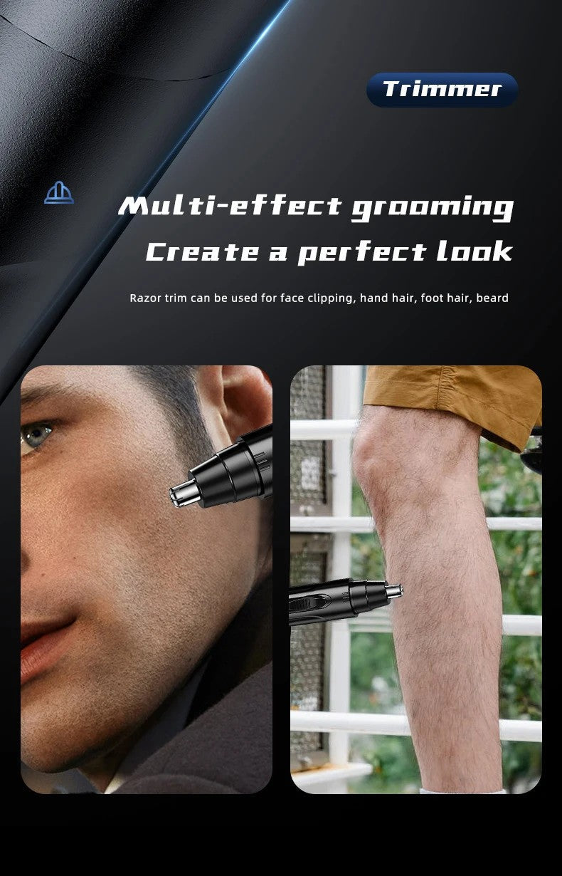 Tondeuse professionnelle sans douleur pour les poils du nez et des oreilles pour hommes et femmes – Rechargeable