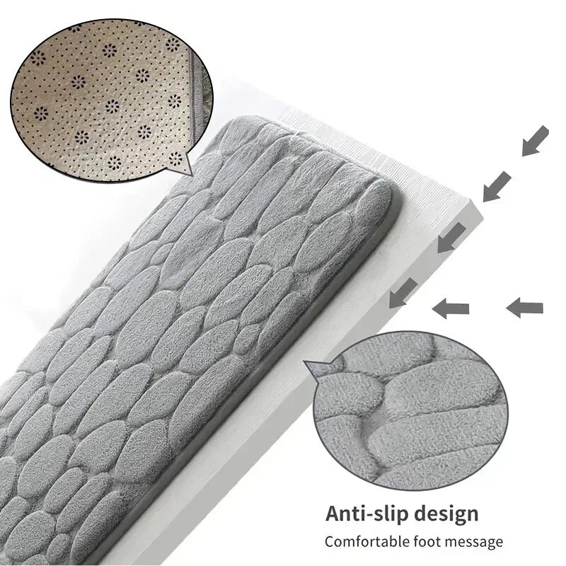 Tapis Antidérapant en Mousse à Mémoire & Tapis de Salon – Design Velours Imprimé
