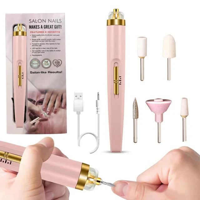 APPAREIL ÉLECTRIQUE À ONGLES 5 EN 1 – OUTIL DE MANUCURE PORTABLE AVEC LUMIÈRE