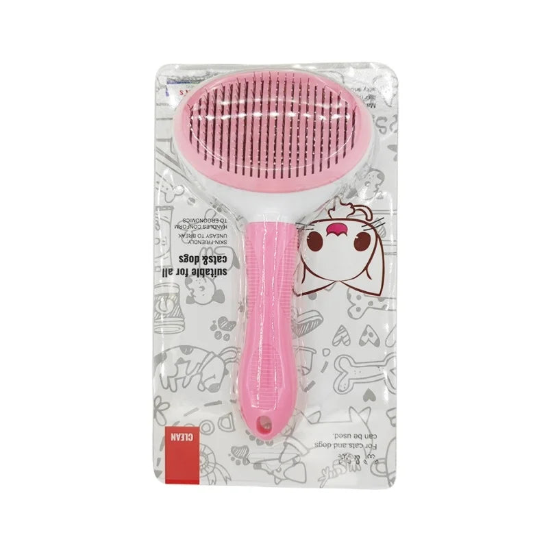 Brosse de Soins pour Animaux - Peigne Auto-nettoyant pour Chiens et Chats