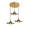 Suspension LED Design Nordique | Éclairage en verre coloré et cuivre pour chambre, salon & bar