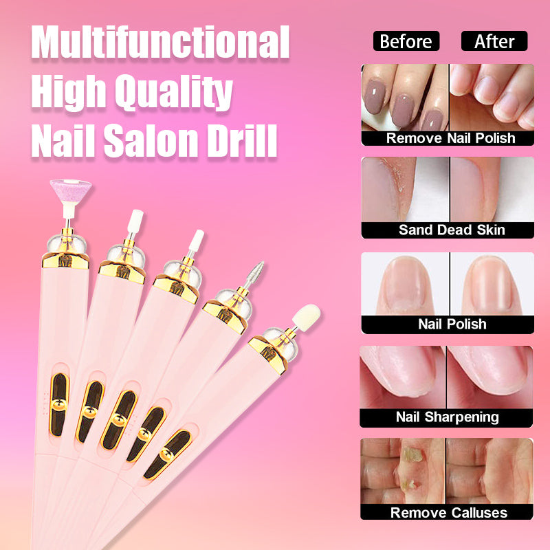 APPAREIL ÉLECTRIQUE À ONGLES 5 EN 1 – OUTIL DE MANUCURE PORTABLE AVEC LUMIÈRE