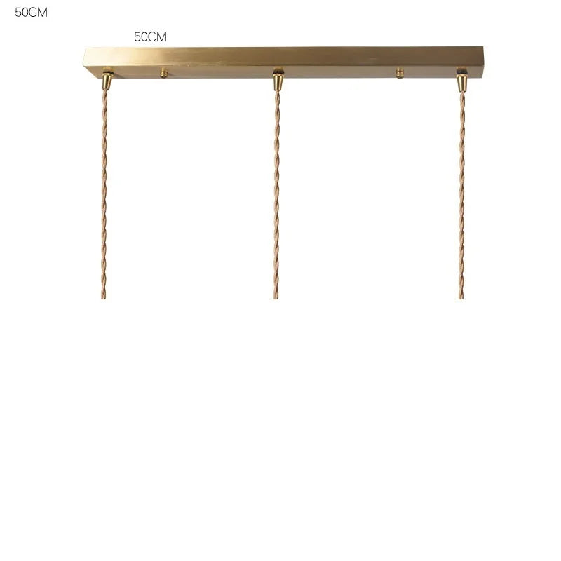 Suspension LED Design Nordique | Éclairage en verre coloré et cuivre pour chambre, salon & bar