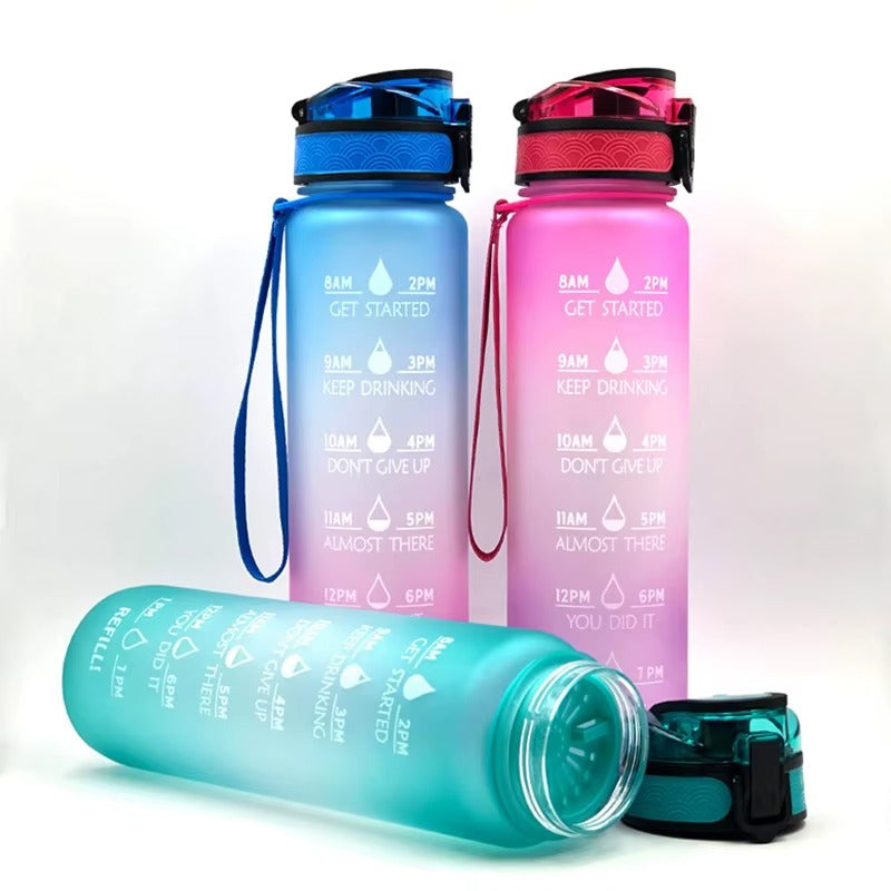 Bouteille d'eau 900ml - Bouteille Motivante | Étanche
