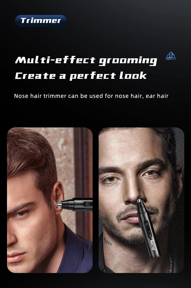 Tondeuse professionnelle sans douleur pour les poils du nez et des oreilles pour hommes et femmes – Rechargeable