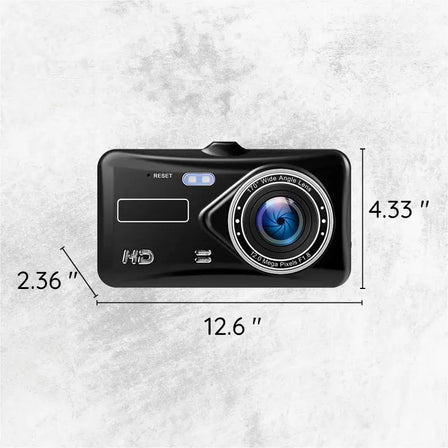 Caméra Dashcam Double Sans Fil | Vision Nocturne | Angle Large de 170°