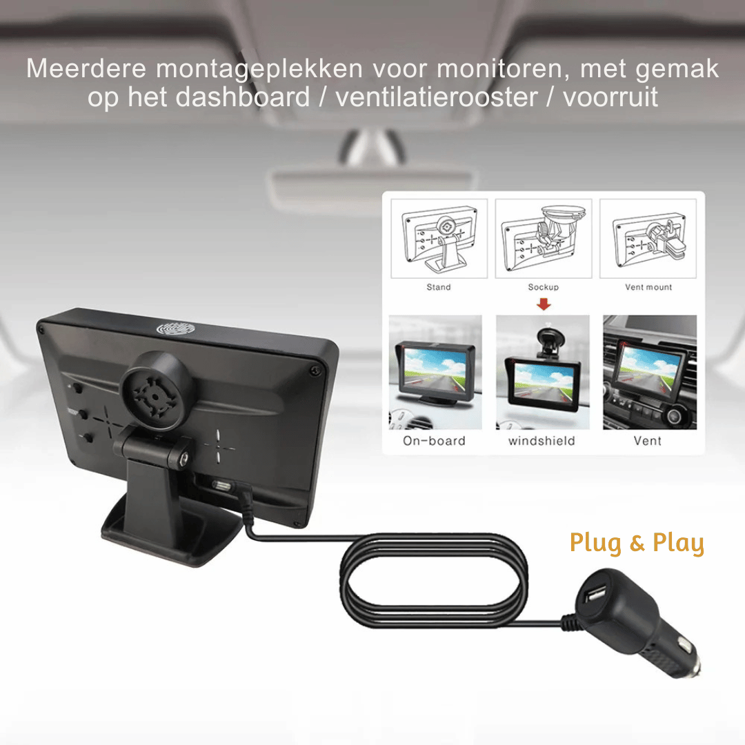 Caméra de Recul HD Solaire - Sans Fil - IP67