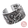 Bague en Sutra de Dragon Argenté
