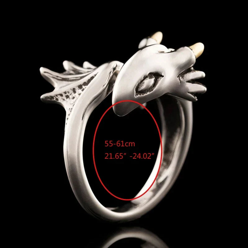 Bague de dragon volante réglable